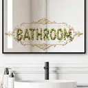 Décorations végétales  
Autocollants pour porte de salle de bain  
Stickers de décoration intérieure  
Rose image 5