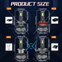 ENdureLite 9005/HB3 Driving Light Bulbs, 20,000LM Bright Bulb with Fan Cooling, 6000K White Plug and Play,Pack of 2 image 9