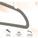 ANQI Cintres en velours antidérapants pour costumes, Gris/Argent - Lot de 30 image 1