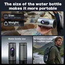 XBJ Mini projecteur d’extérieur portable intelligent et ultra-léger 1080P | Prise en charge du décodage 4K, fonctionne avec batterie externe (sans fil électrique), utilisation sans fil en extérieur sans restriction d’alimentation, 8000 lumens, audio Dolby Digital 8 W, format bouteille d’eau, pour le camping et le jardin image 1