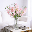 Yuejia Lot de 3 bouquets de fleurs artificielles en soie campanule rose - 84 cm image 5