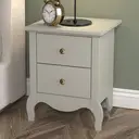 Galano Stella 2 Drawer Bedside Table – Modern Storage Cabinet for Bedroom, Living Room, Hallway or Entryway – Grey image 3