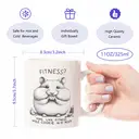 Alphynix 1pc 11oz White Mug with "Fitness Whole Cookie in My Mouth" Pun and Cute Hamster, Witty Christmas or Thanksgiving Gift for Foodies image 7