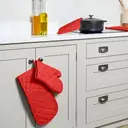 Dexam Single Oven Glove Love Colour 100% Cotton Scarlet Red image 6