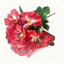 Yuejia 4Pcs 11in/28cmArtificial Pansies Flowers Outdoor Faux Flowers Plastic Plants Artificial Silk Flowers for Front Porch Garden Window Box Hanging Planter Decoration(red) image 10