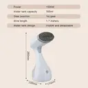 Aucma Handheld Garment Steamer,1500W High-Efficiency Steam,Steam Iron - 300mL Large Capacity Water Tank,Easily Removes Wrinkles,Lightweight Design,Suitable for Home,Office,and Travel, White, with 1 Fur Brush image 9