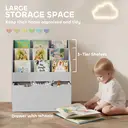 AIYAPLAY Kids Bookshelf, Bookcase Toy Storage Organiser with 3 Tier Shelves, Drawer, for Bedroom, Nursery, Playroom, Classroom, Grey image 8
