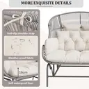 e Garden, Balcony, or Terrace, Gray   Downloads: 27  Garden Rocking Chair for Two, Patio Chair, Outdoor Swing Egg Chair, Rocking Chair, Garden Swing, Porch Swing for the Garden, Balcony, or Terrace, Gray image 3