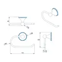 Croydex Westminster Toilet Roll Holder Oval Wall Mounted Chrome image 2