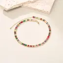 Ever Faith Colourful Cubic Zirconia Thick Tennis Choker Necklaces image 3