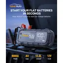 YaberAuto Jump Starter 8000A 65W Fast Charging (All Gas/12.0L Diesel) Portable Car Battery Jump Starter Pack, Jump Box Car Battery Jumper Starter Portable Jumper Cables, 150W DC, 600LM Lights image 4