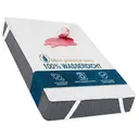 LeBonsoir Waterproof Mattress Protector， Breathable Mattress Topper， Non Slip with 4 Corner Elastics， Stain Protection， Washable， Water Proof，Crinkle-Free Mattress Topper， Breathable 80% Cotton， 20% Polyester and TPU Film Incontinence Underlay，White， 140 x 200cm image 1