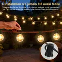 VIVREAL G40 Guirlande lumineuse solaire USB 25+1 LED en cuivre et ABS - 15 m image 6
