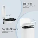 SONGMICSHOME  30L KitchenRubbish Bin with Soft-Close Lid and Inner Bucket, White image 5