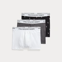 Ralph Lauren Classic Stretch-Cotton Trunk 3-Pack - White/Heather/Black AOPP image 0