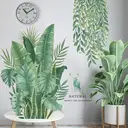2Set Wall Stickers Green Nature Fake Green Ornamental Plants Decor Fashionable Interior Wallpaper Nature Entrance Living Room Toilet Stickers image 3