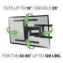 Sanus Vuepoint Large Full-Motion Mount for 47"-90" TVs image 3