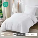 LeBonsoir White Bedding Duvet Cover Set，135x200cm/50x75cmx1 Breathable Durable Soft Comfy， with Zip， 2 Pieces， Includes 1 Duvet Cover & 2 Pillowcases，NO Comforter image 0