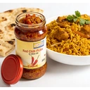 ASHOKA Red Chili Pickle in Olive Oil 300g - Spicy Indian Condiment image 1