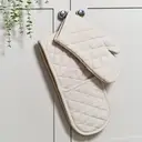 Dexam Double Oven Gloves Love Colour 100% Cotton Stone image 4