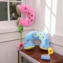 ZEZE Retro Telephone Shaped Pet Cushion, Soft Plush Cat Dog Mat (Pink/Green) image 1