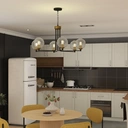 Homary Black & Gold Sputnik Glass Chandelier 6-Light Ceiling Light Adjustable Height image 2