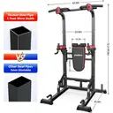 Pooboo Multifunction Power Tower with Bench and Rock Climbing Grip Pull Up Bar Dip Station for Home Gym Workout Strength Training Fitness Equipment image 8