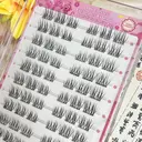 MeoMagic Extensions de cils précollées (sans pinces à épiler) - 10 lignes - 120 pièces - F51 image 1