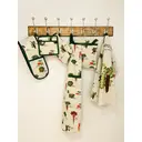 RHS by Dexam Single Oven Glove Benary Vegetables 100% Cotton Stone/Green image 1