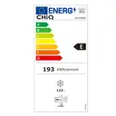 CHiQ JR122WSD Congélateur vertical en acier inoxydable 122 L, congélation 4 étoiles, mode réfrigérateur convertible, No Frost, Multi-Airflow, compresseur Inverter, 39 dB, classe énergétique E - Argent  image 8