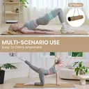 MISS LULU Good Nite Yoga Matte, tapis en liège antidérapant, tapis de yoga, de gymnastique, de sport, de fitness, d’entraînement, 183 x 61 x 0,6 cm, tapis en liège durable (marron/noir) image 9
