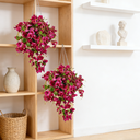 Yuejia 2Pcs 23.6in/60cmArtificial Fake Hanging Plants Flowers for Spring Decoration Outdoor Wedding Vine Plant Hibiscus Flowers Long Trailing Vines Realistic Plants for Front Door Porch image 0