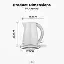 Tower Solitaire Kettle, 1.5L, Cord Storage, 3KW, 3D Diamond Textured, White & Chrome Accents - T10075WHT image 8