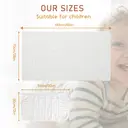 LeBonsoir Lot de 4 serviettes en coton 100 % - Lingettes en mousseline pour bébé - Tissu en coton doux à 6 épaisseurs pour peaux délicates - Serviette de bain 70 x 140 cm - Tissu à repasser 30 x 50 cm - Absorbant, durable, doux - Pour nouveau-nés et tout-petits - Blanc - Lot de 4 (2 serviettes de bain et 2 tissus à repasser) image 2