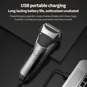 Sparoma Electric Shaver for Men, 360° Floating Dual-Blade System, Wet & Dry Use, Digital Display, Pop-Up Trimmer, Type-C Fast Charging, 80-Min Battery, IPX6 Waterproof,  FK-609 image 5