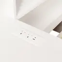 Merax Single Daybed with Bookcase & Computer Desk, 3FT Sofa Bed with Storage, Drawers & USB Type-C Port, 90 x 190 cm Multi-functional Wooden Bed Frame for Living Room/ Bedroom, White (No Mattress)  image 9