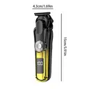 Komingdon Beard Trimmer For Men, All-in-One Men's Hair Clipper Hair Trimmer, Mustache Body Nose Ear Facial Cutting Shaver, Electric Razor Grooming Kit, USB Rechargeable  Cordless & Led Display, Holiday Gift For Him Father's Day Gift yellow image 7