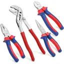 WORKPRO Ensemble de 4 pinces ménagères : multiprise, à long nez, coupante et à pompe à eau,pince image 0