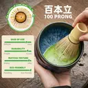 TEANAGOO Matcha Tea Set, Japanese Tea Set, Matcha Bowl, Matcha Bamboo Whisk, Scoop, Sifter, Matcha Whisk Holder, Matcha Whisk Stand, Matcha Whisk Set N15,Matcha Green Tea Powder Kit. Matcha Tea Kit, New Year Sale , Top gift picks image 2