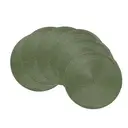 White Label  PP Single-color PlacematGrass Green，Set of 6 Round Braided Placemats Table Mats for Dining Tables Washable Non-Slip Place Mats 15 inch for Home Decoration image 0