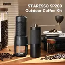 STARESSO Portable Espresso Maker & Coffee Bean Grinder Set with Carrying Bag, Manual Travel Coffee Maker + Burr Coffee Grinder, Waterproof Easy-Carry, Perfect for Travel Camping Hiking On-The-Go image 2