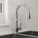 Homary Tracier Gooseneck Single Lever Handle Kitchen Tap with Pull Out Spray Chrome image 3