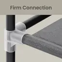 SONGMICSHOME  Fabric Wardrobe, 170 x 45 x 167 cm, 4 Hanging Compartments, with Shelves, 4 Side Pockets, Plenty of Space, Grey image 5