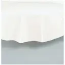 Unique Plastic Table Cover, White, Round, 2.13m image 1