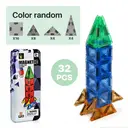 Tokky 32-Piece Magnetic Tiles Portable Tin Box Set Introductory Educational Building Toy Strong Magnetic Adsorption Stable ABS Safe Material Portable CLM02 image 4
