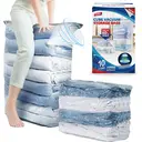 TAILI 10 Pack Vacuum Storage Bags, Space Saver Bags, Jumbo Cube 31x40x15 Inch, Extra Large Vacuum Sealed Bags for Comforters, Blankets, Bedding, Clothes, Closet Organization Space Saving, Clear image 0