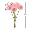 Yuejia 6PCS 11.4in/29cmArtificial Chrysanthemum Bouquet of Flowers,Artificial Silk Flower, Decor for Wedding, Party Decorate, Home Room Ornament, Simulation Plants(pink) image 1