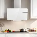 Ciarra 60cm Angled Cooker Hood, Touch Control, 580m³/h, Glass & Stainless Steel with Optional Ducted or Recirculating Installation image 2