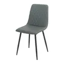 Dining Chairs Argenta Quilted Faux Leather Charcoal 2pcs image 1