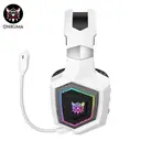 ONIKUMA GT806 White, Wireless Headphones, Stylish Triple-Mode Gaming Headset, RGB Lighting Music Headphones, Over-Ear Headphones, Supports 2.4G/Wireless/Wired Modes (Triple-Mode), Recommended for Gaming, Birthday Gift/Holiday Gift/Anniversary Gift image 4